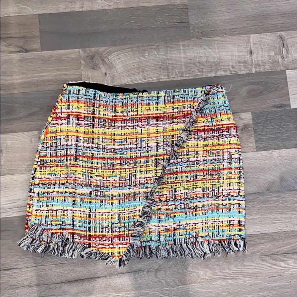 Tweed Colorful Envelope Skirt